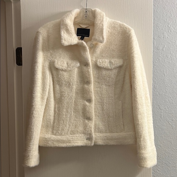 Banana Republic Jackets & Blazers - Banana Republic Ivory Faux-Fur Teddy Jacket